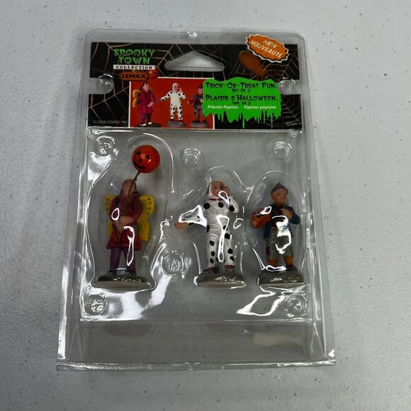 Lemax Spooky Town Trick-Or-Treat Fun Halloween Figurine Set Of 3 From 2008 - Picture 2 of 8